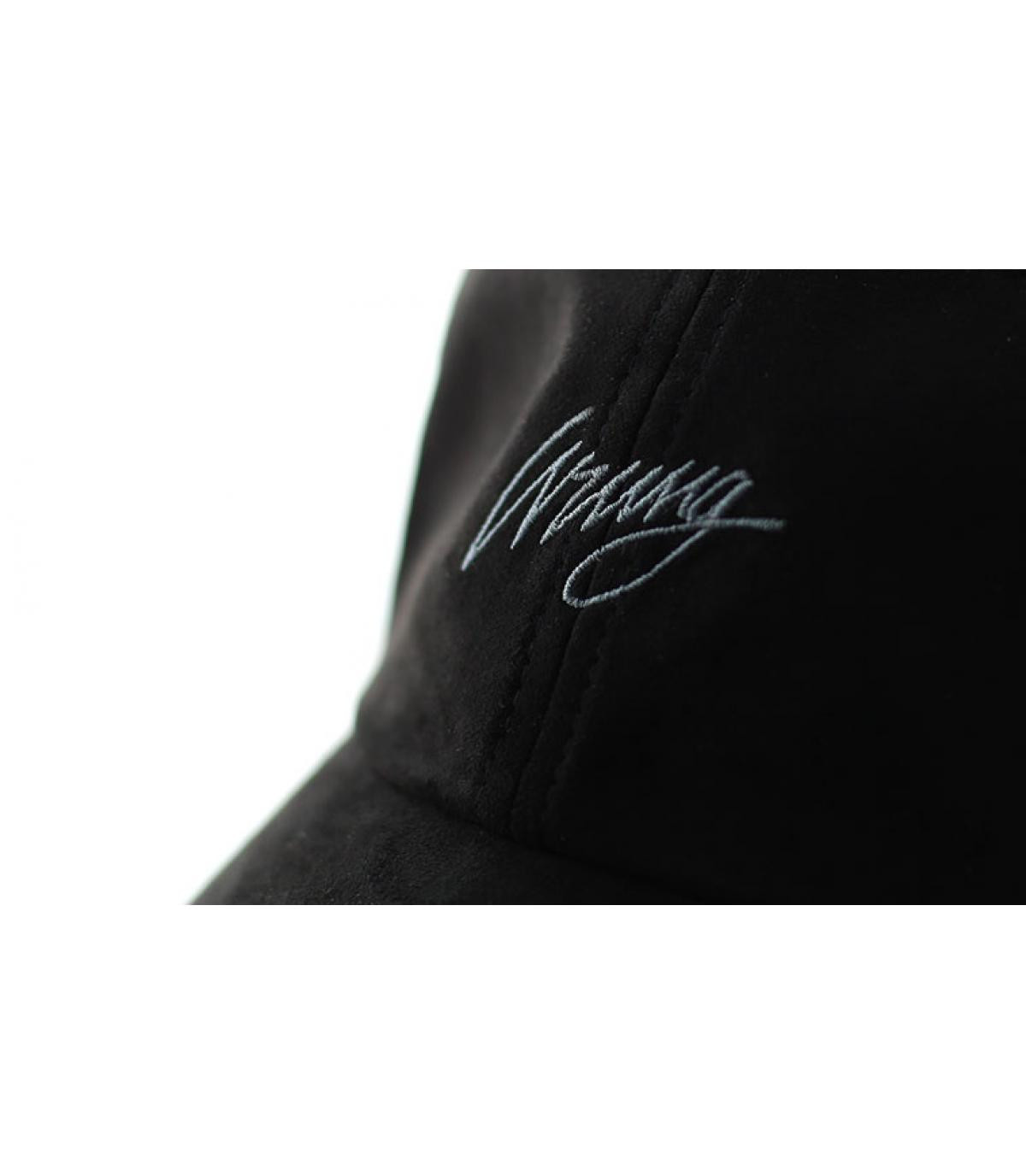 curve black suede cap